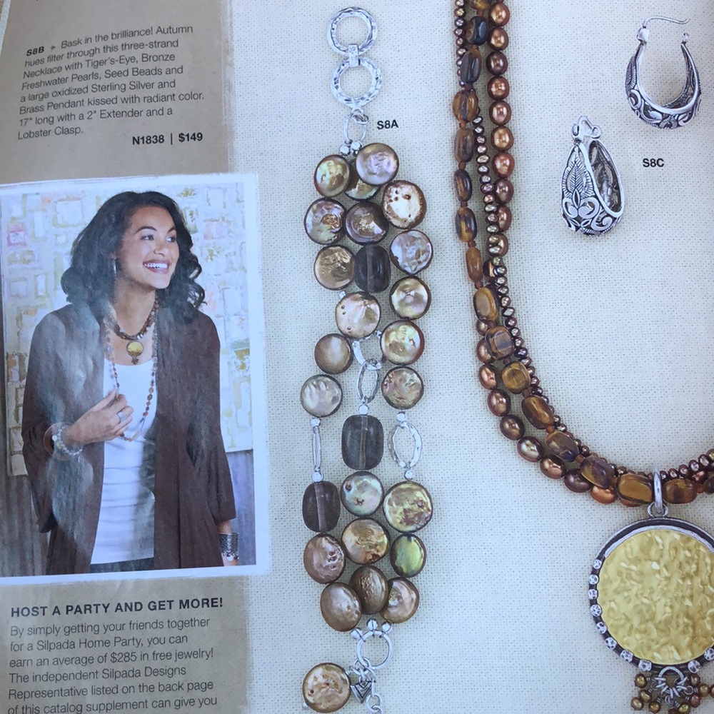 Silpada bronze coin pearl bracelet!